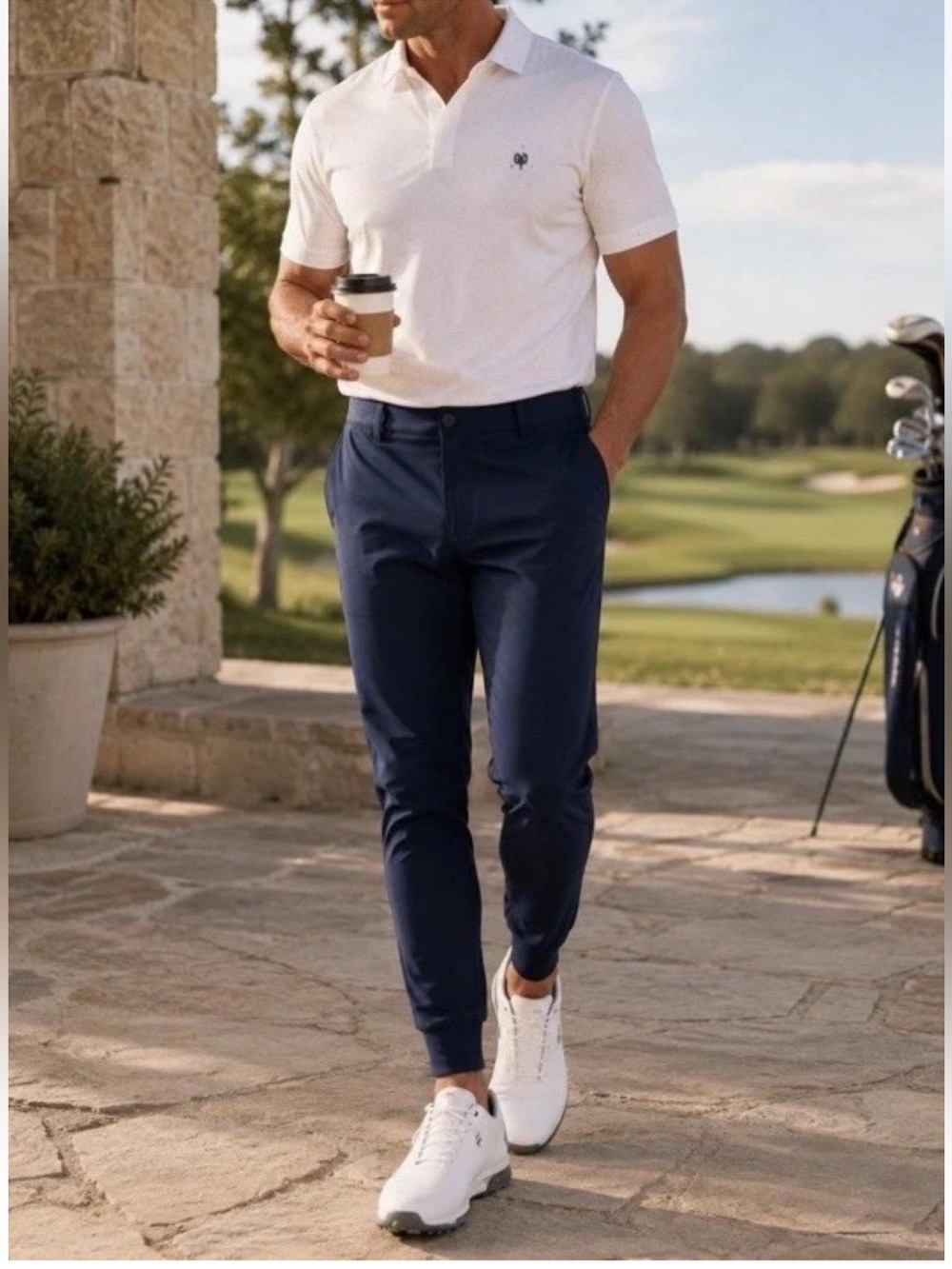 Greyson Montauk Performance Jogger Pants Men's Navy Golf Size 31X30